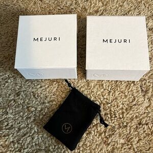 Mejuri gift box and gift bag bundle for necklace earrings ring bracelet